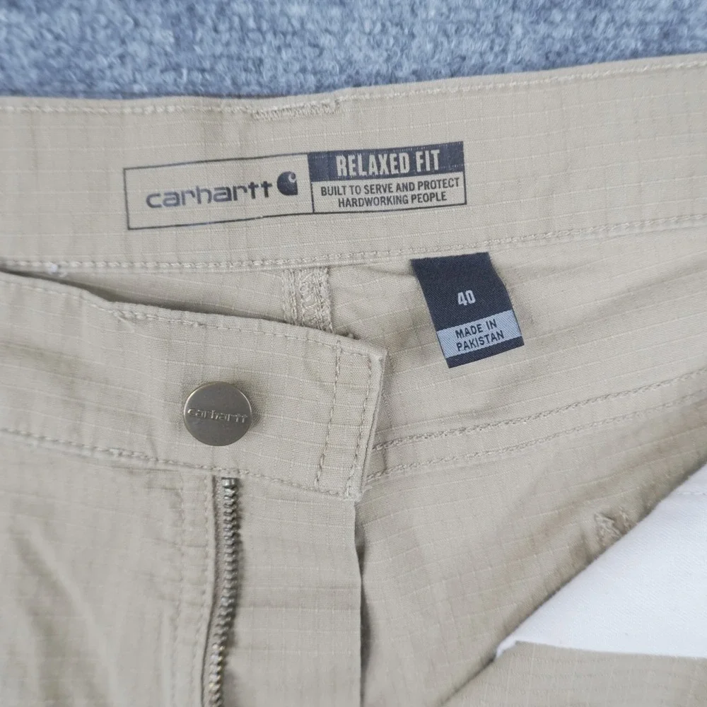 Carhartt Cargo Shorts Mens‎ 40 Tan Ripstop Relaxed Fit Workwear Utility Pockets